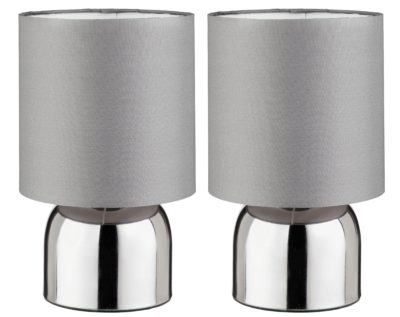 ColourMatch - Pair of Touch - Table Lamps - Flint Grey